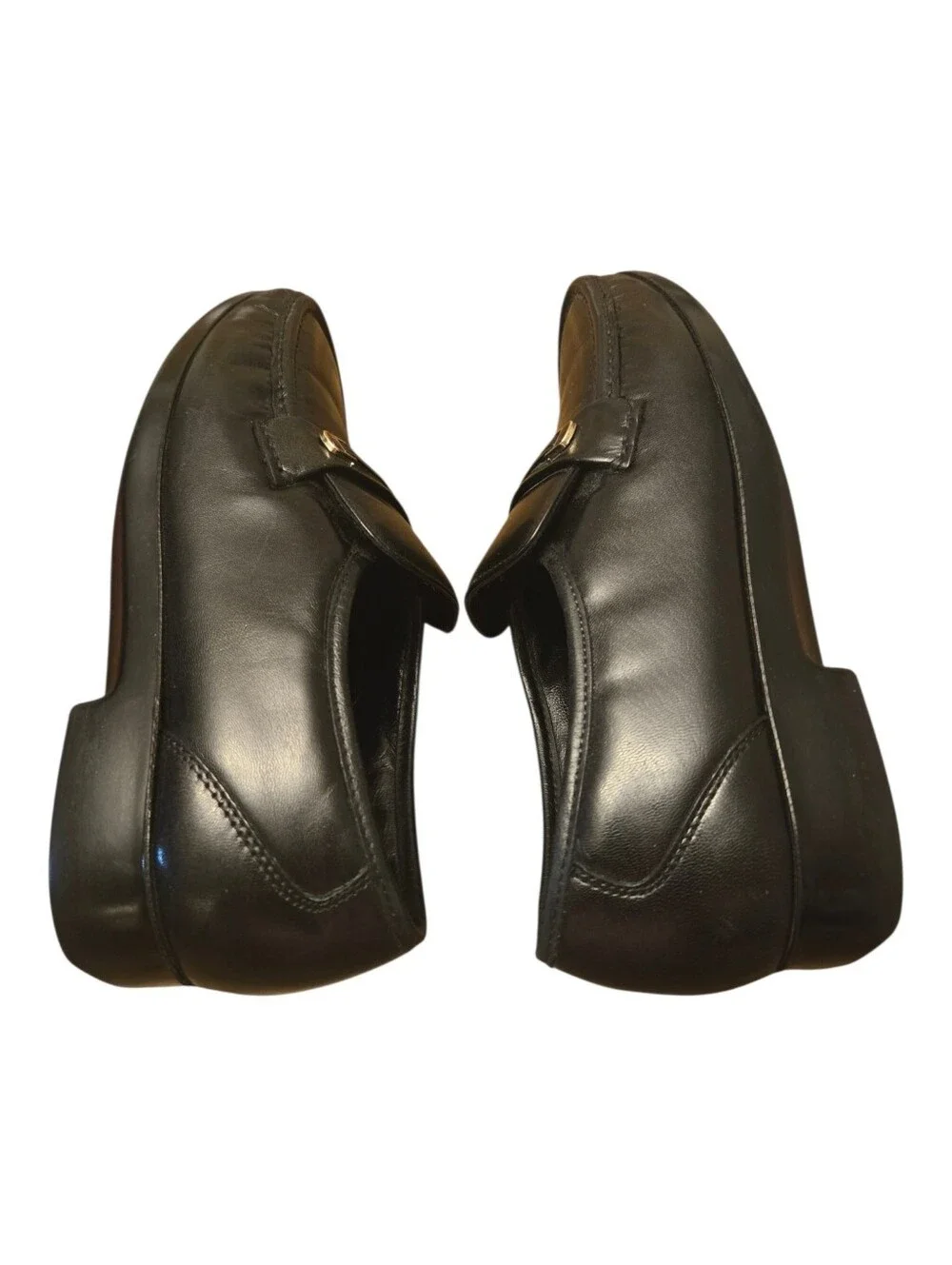 Florsheim Men's Riva Black Moc Toe Slip On Leather Dress Loafer 10 3E Wide